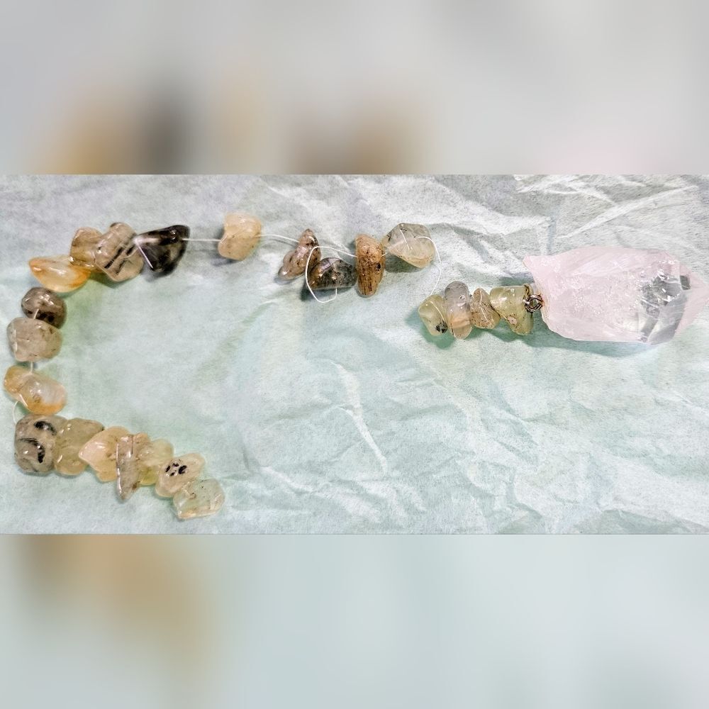 L7 Prehnite Lumurian Hand Made Quartz Water Window Crystal